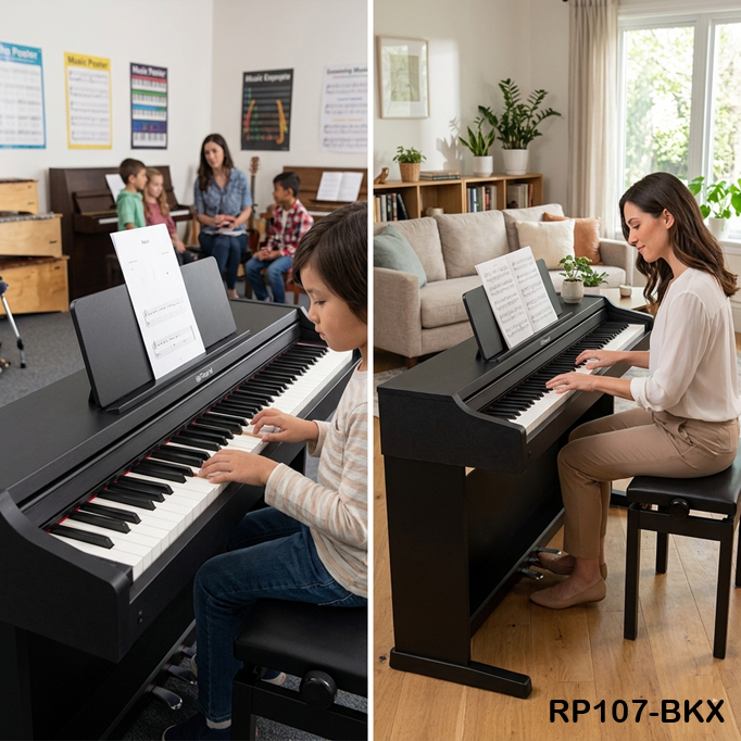 Roland RP107-BKX Piano Eletr&oacute;nico preto