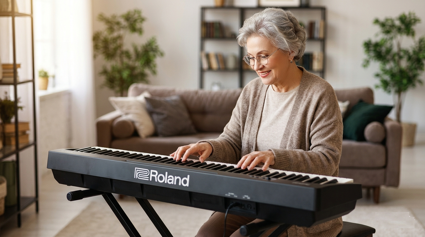 Piano Port&aacute;til Roland FP-10-BK Preto com Porta USB e Bluetooth