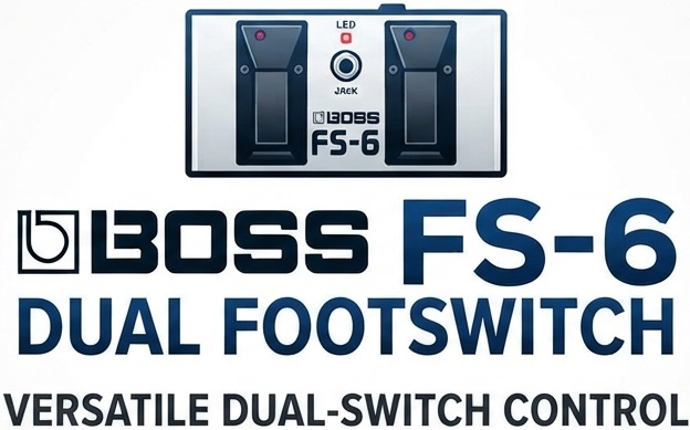 BOSS FS-6 Pedal Footswitch Duplo para Controlo Funções