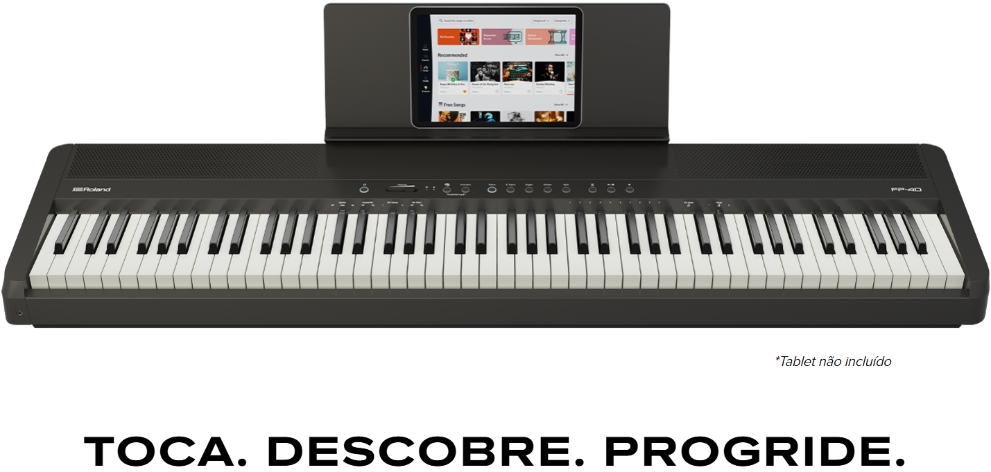 <b>Roland FP-40 Black Piano Digital Portátil com WI-FI nova app PIANO SPHERE NEW!</b>