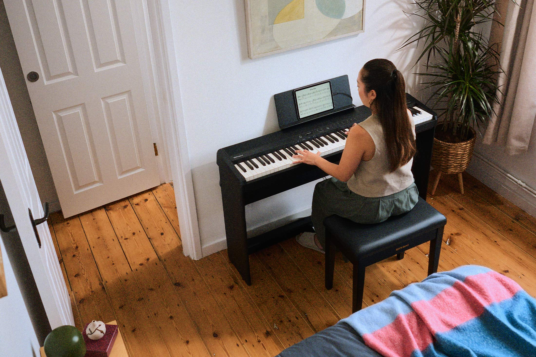 <b>Roland FP-40 Black Piano Digital Portátil com WI-FI nova app PIANO SPHERE NEW!</b>